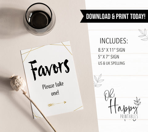 Favors Sign - Bride Tribe