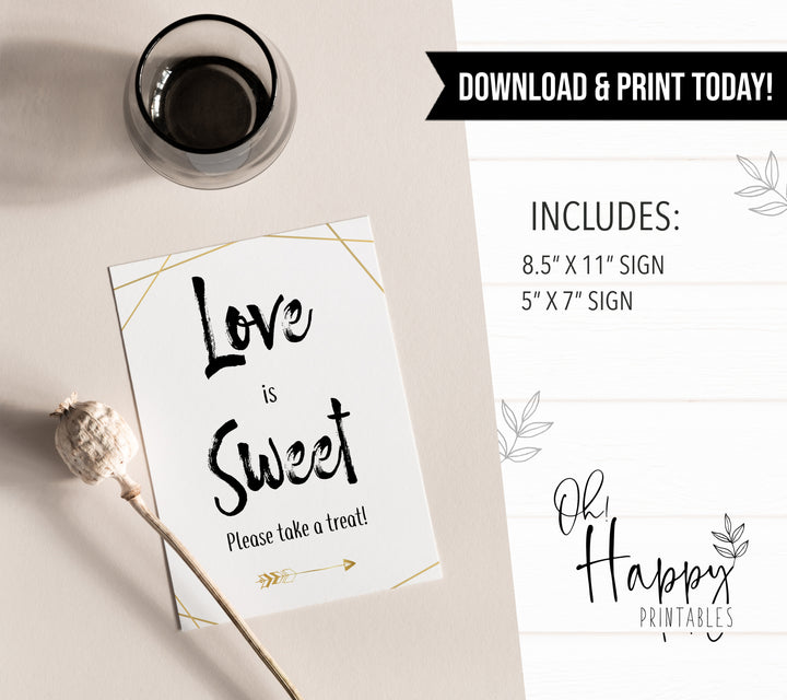 Love is Sweet Sign - Bride Tribe