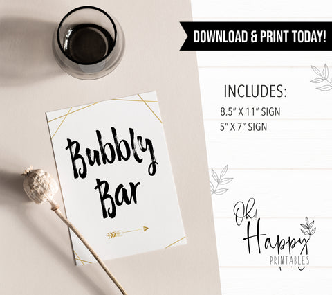 Bubbly Bar Sign - Bride Tribe