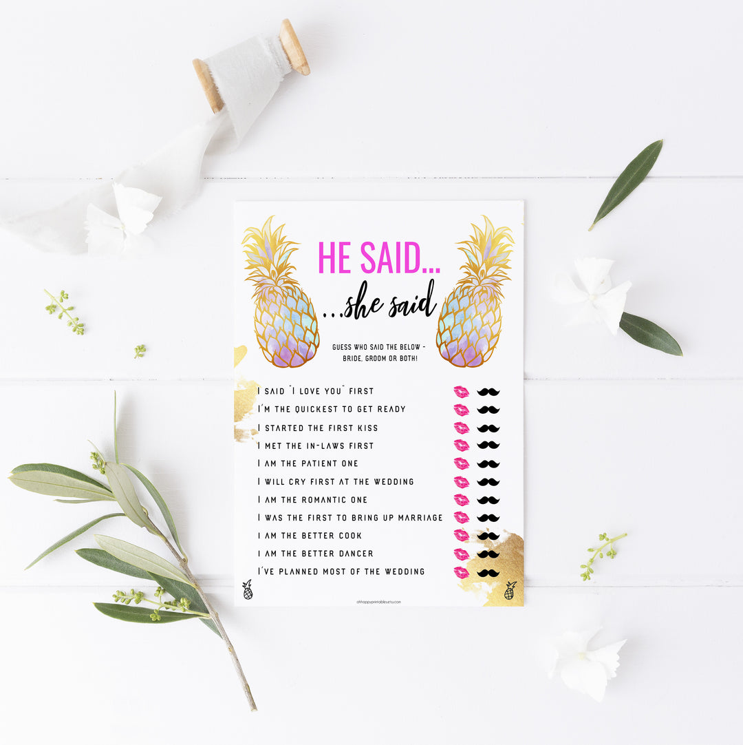 He Said She Said - Gold Pineapple