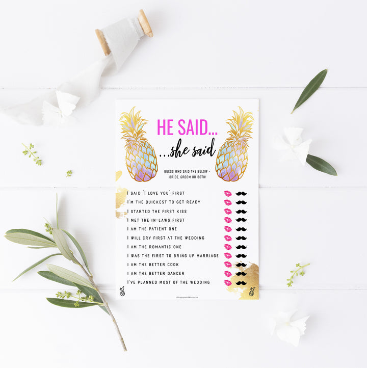 He Said She Said - Gold Pineapple