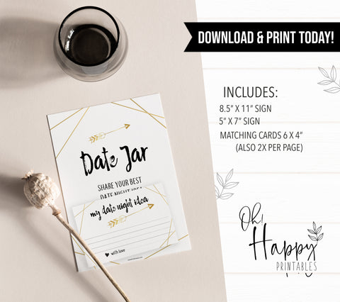 Date Night Jar Bridal Game - Bride Tribe