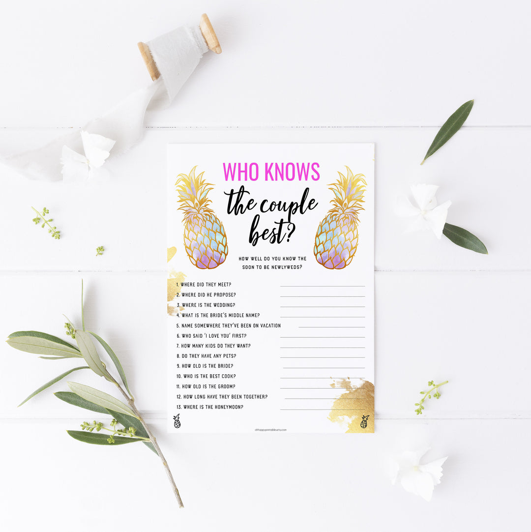 Who Knows the Couple Best - Gold Pineapple