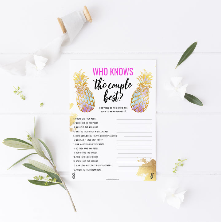 Who Knows the Couple Best - Gold Pineapple