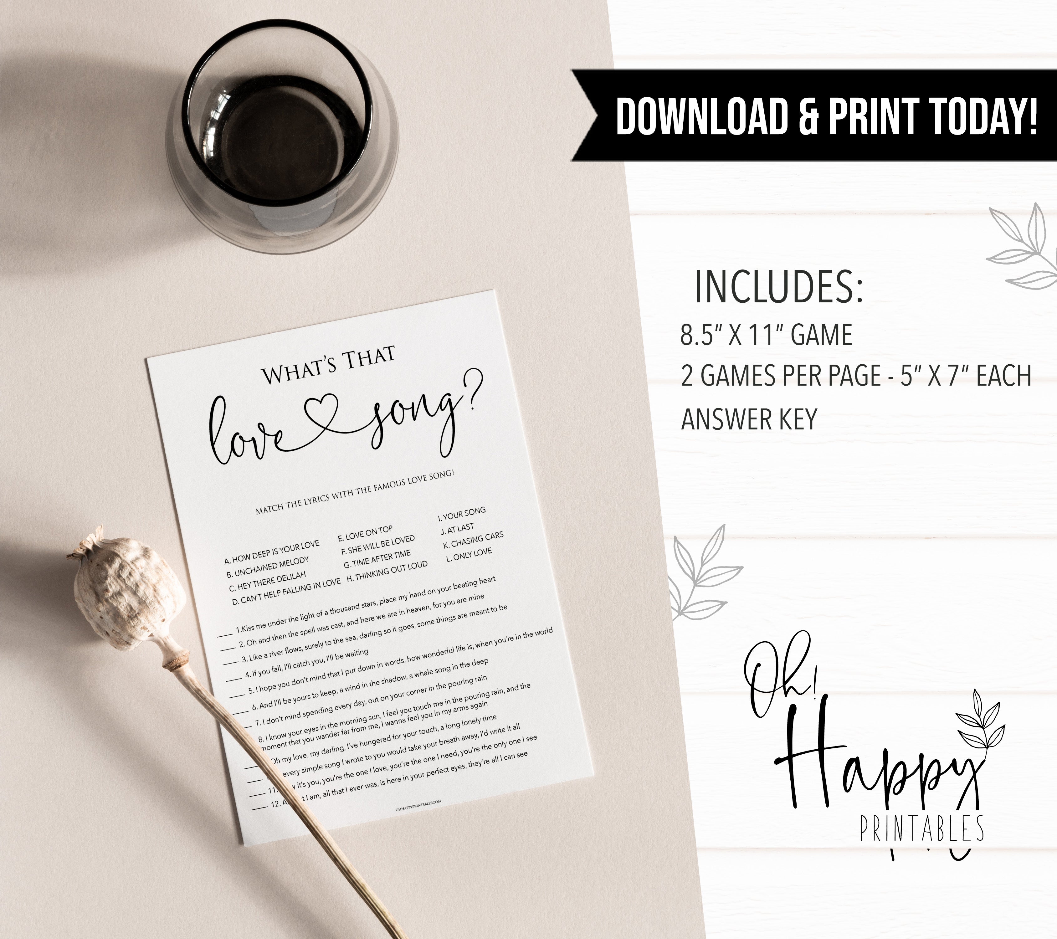 minimalist bridal shower games, whats that love song, bridal shower games bundle, printable bridal games, bridal shower games, how knows the bridal, top bridal shower games