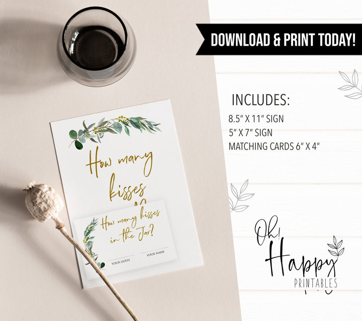 How Many Kisses in the Jar - Eucalyptus Leaf