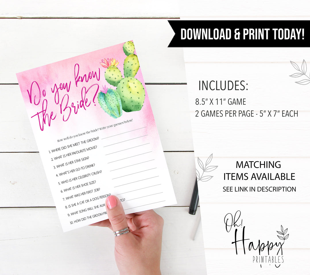 Do You Know the Bride Game - Fiesta