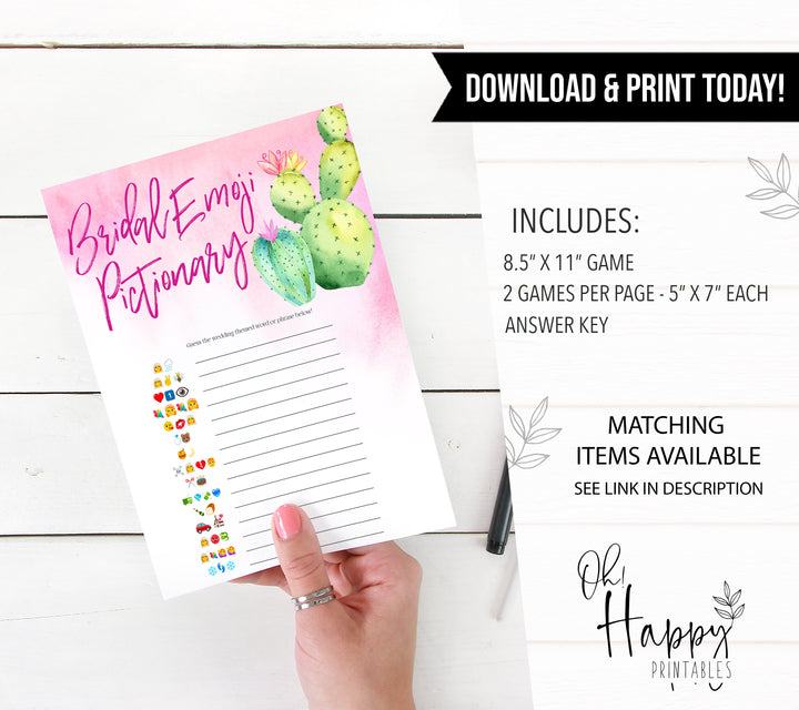 Bridal Emoji Pictionary - Fiesta