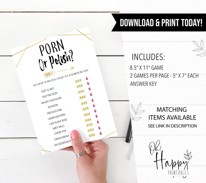 Porn or Polish Game - Bride Tribe