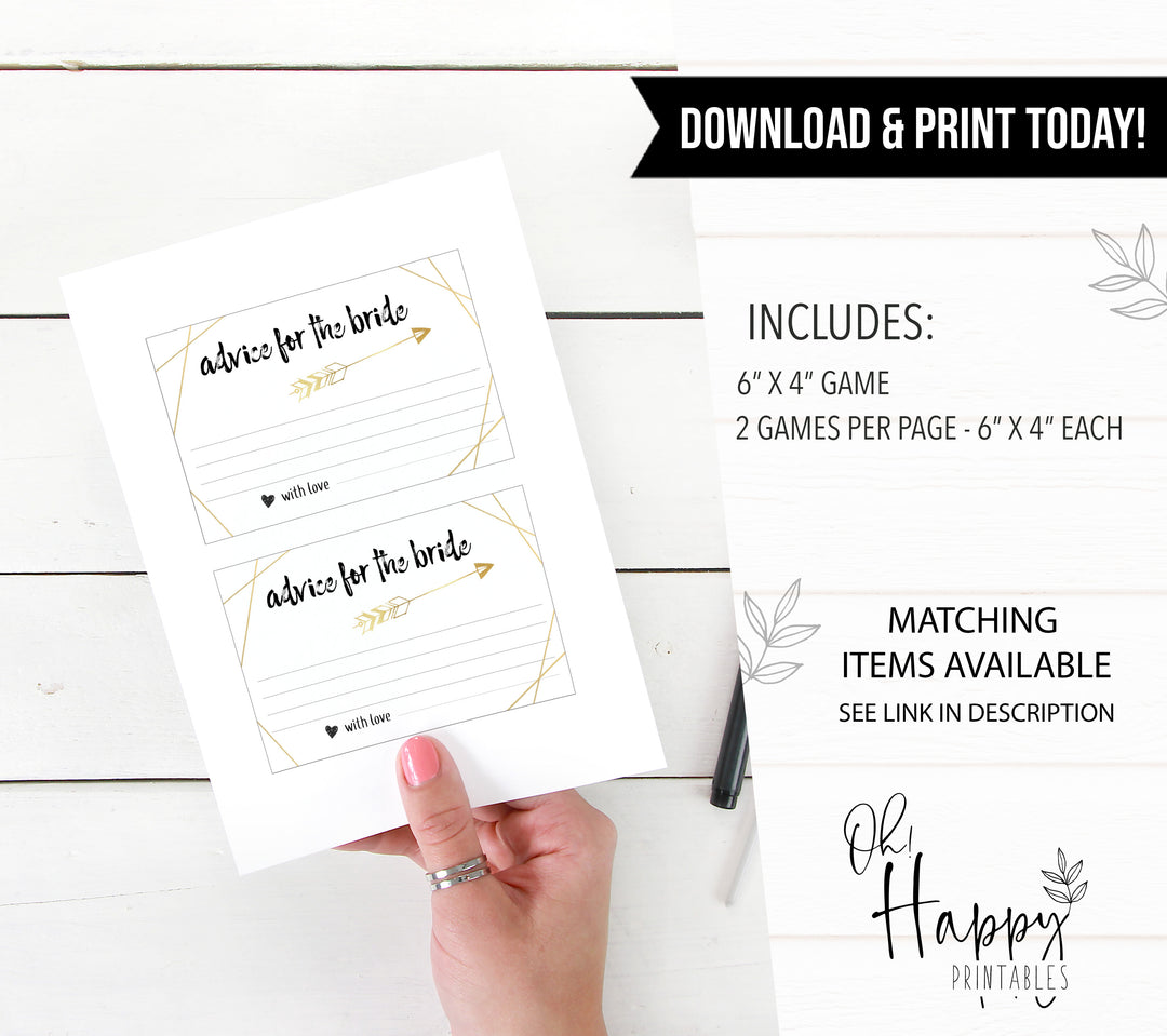 advice for the bride, bride tribe bridal games, printable bridal shower games, bride tribe, fun bridal shower games