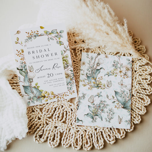 editable summer garden bridal shower invitation, printable floral bridal shower invitation, summer garden bridal theme