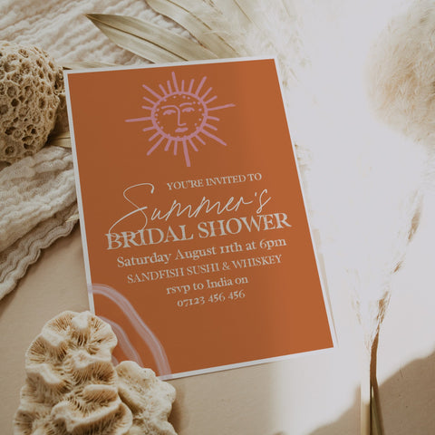 editable palm springs bridal shower invitation, printable bridal shower invitations, palm springs bridal shower, bachelorette invitations