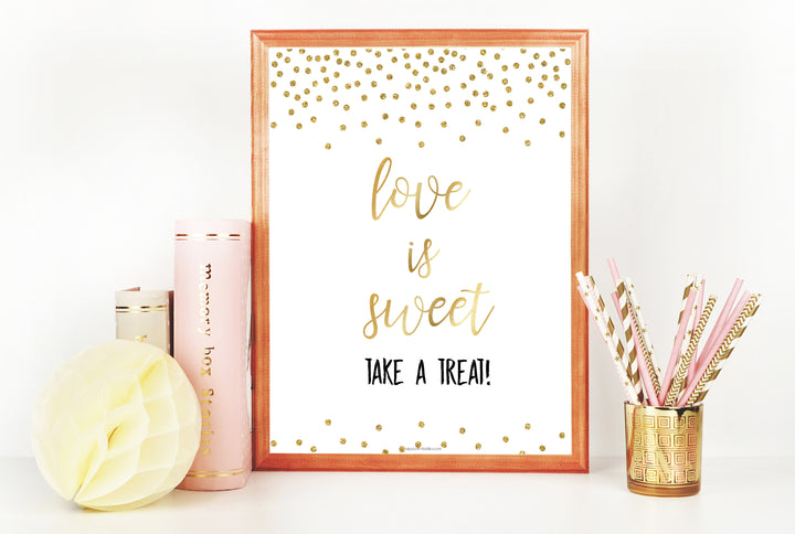 Love is Sweet Sign - Gold Foil