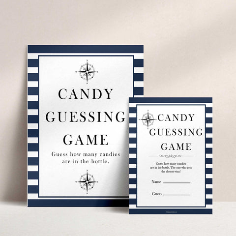 Nautical baby shower games, candy guessing game baby shower games, printable baby shower games, baby shower games, fun baby games, popular baby shower games, sailor baby games, boat baby games