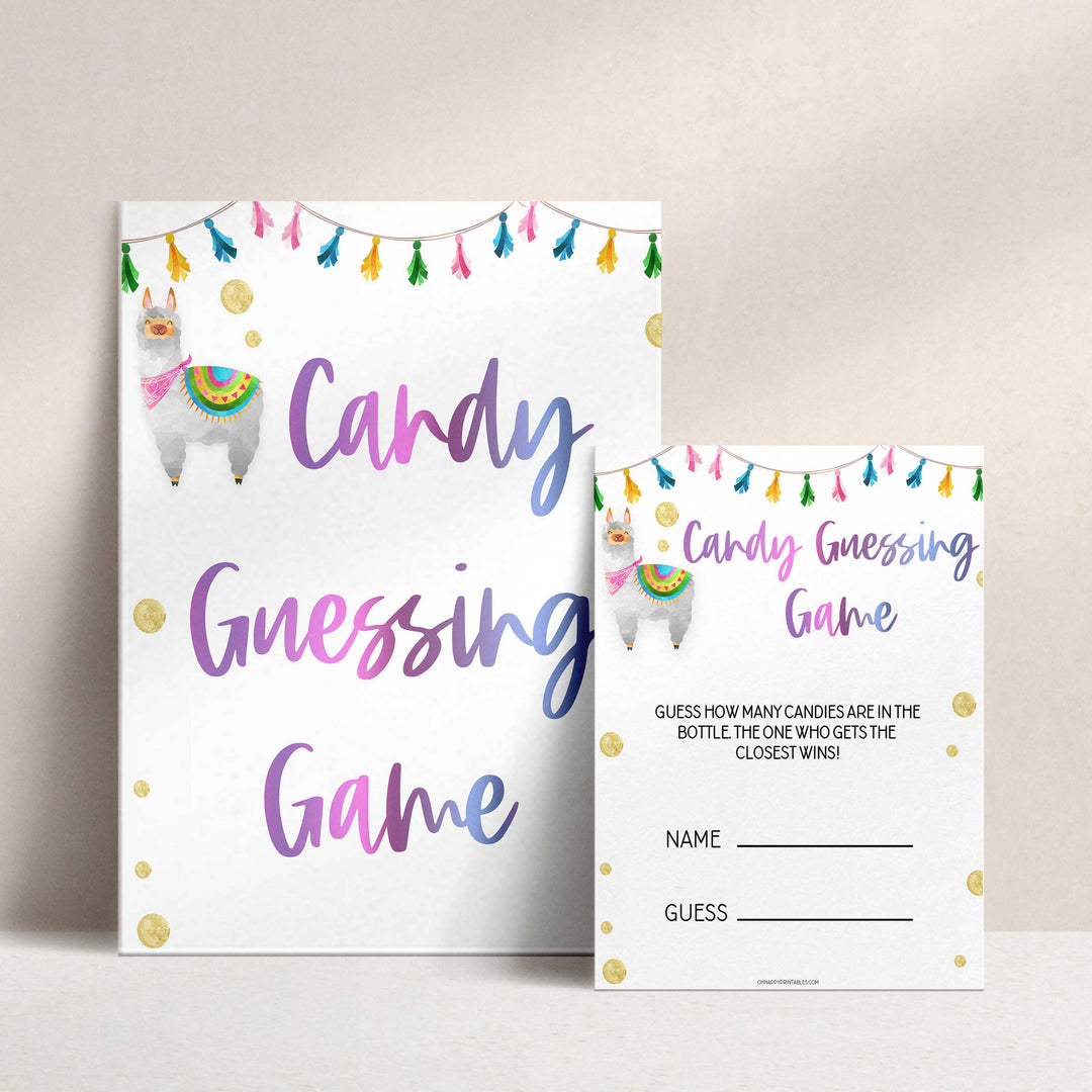 candy guessing game, Printable baby shower games, llama fiesta fun baby games, baby shower games, fun baby shower ideas, top baby shower ideas, Llama fiesta shower baby shower, fiesta baby shower ideas
