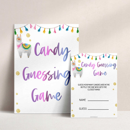 candy guessing game, Printable baby shower games, llama fiesta fun baby games, baby shower games, fun baby shower ideas, top baby shower ideas, Llama fiesta shower baby shower, fiesta baby shower ideas