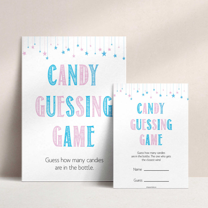 Gender reveal baby games, candy guessing game baby game, gender reveal shower, fun baby games, gender reveal ideas, popular baby games, best baby games, printable baby games, gender reveal baby games