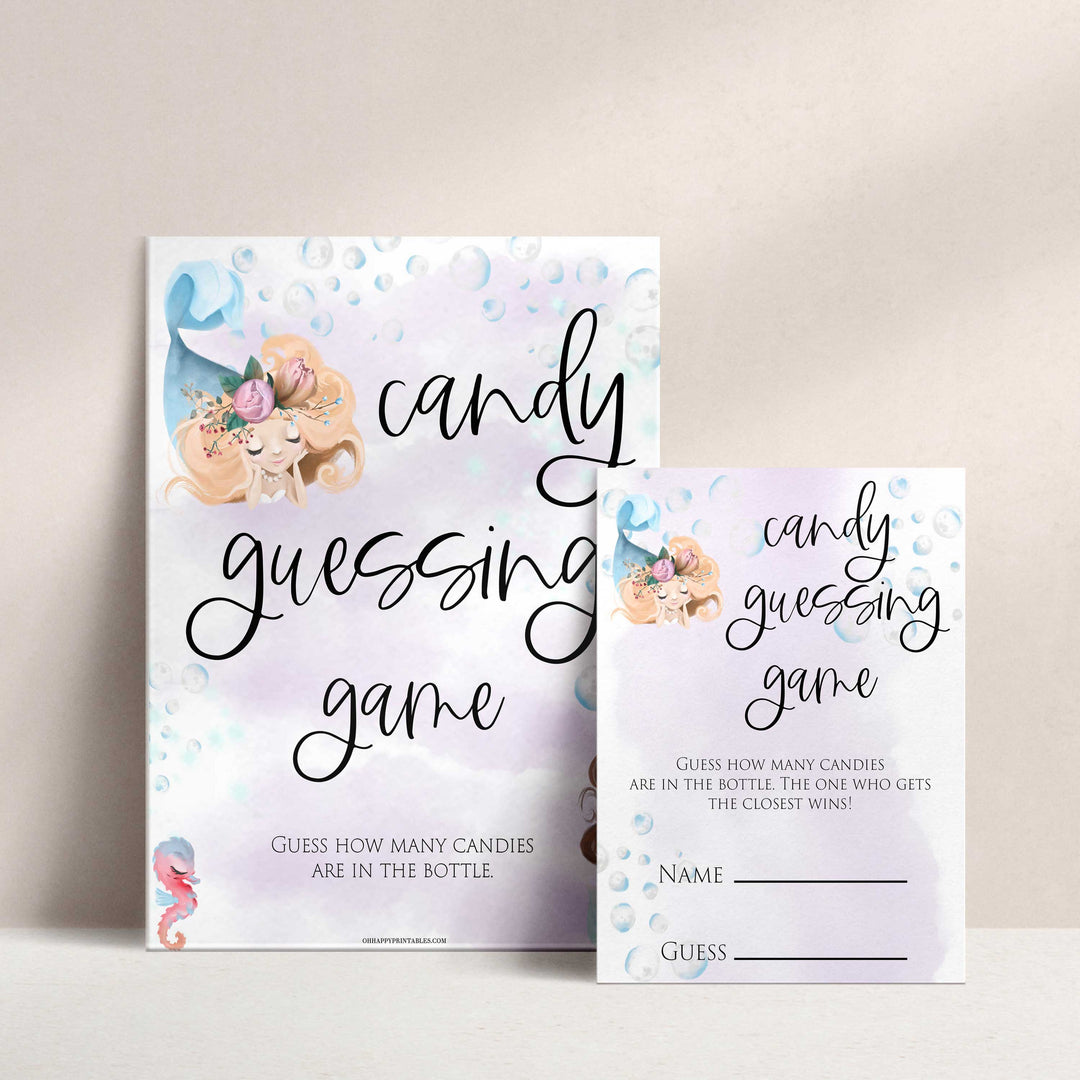 candy guessing game, Printable baby shower games, little mermaid baby games, baby shower games, fun baby shower ideas, top baby shower ideas, little mermaid baby shower, baby shower games, pink hearts baby shower ideas