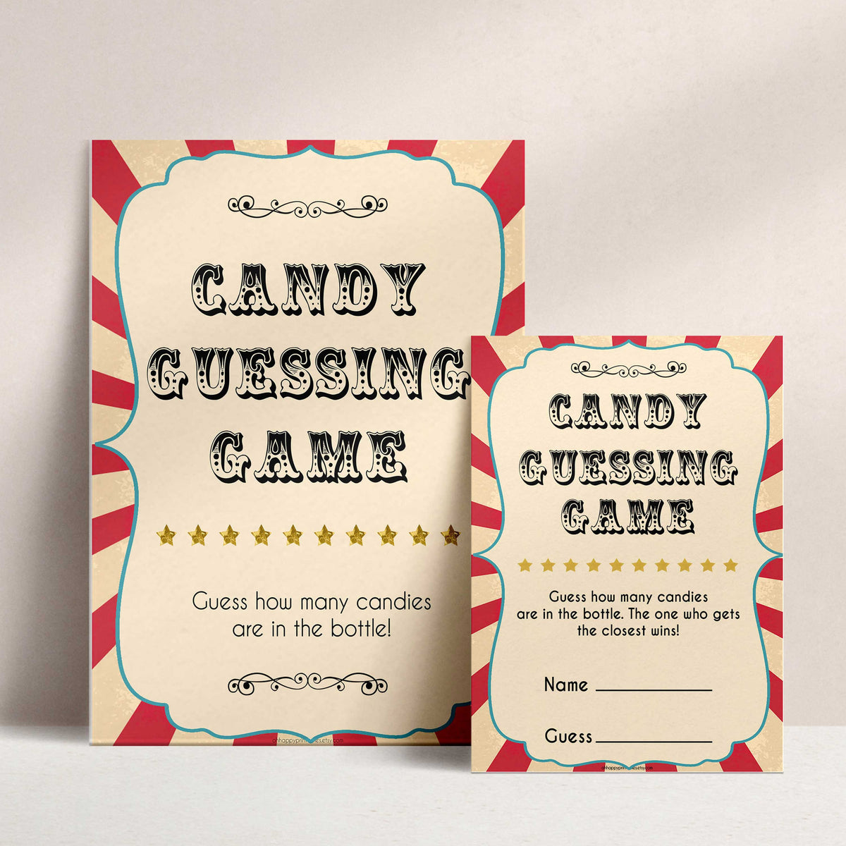 Circus candy guessing game baby shower games, circus baby games, carnival baby games, printable baby games, fun baby games, popular baby games, carnival baby shower, carnival theme