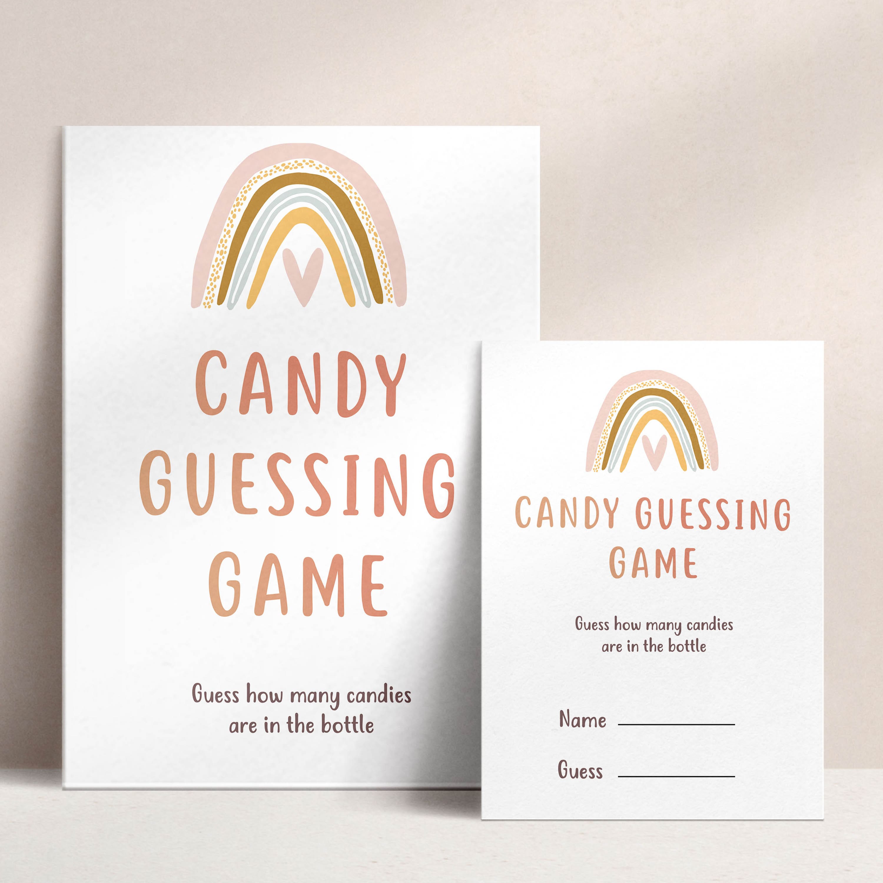 candy guessing game, Printable baby shower games, boho rainbow baby games, baby shower games, fun baby shower ideas, top baby shower ideas, boho rainbow baby shower, baby shower games, fun boho rainbow baby shower ideas