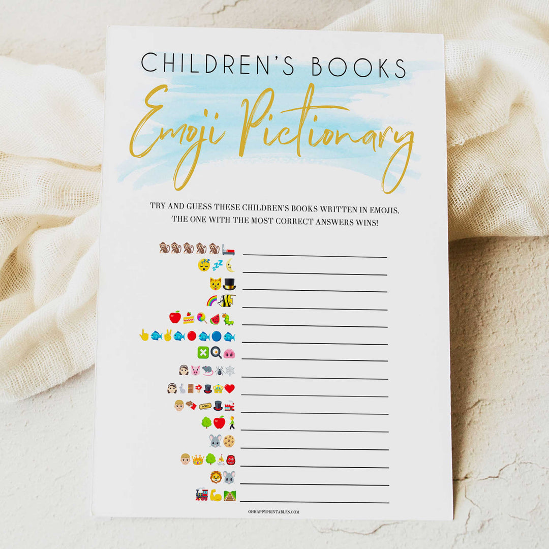 Blue swash, childrens books emoji pictionary baby games, baby shower games, printable baby games, fun baby games, boy baby shower games, baby games, fun baby shower ideas, baby shower ideas, boy baby games, blue baby shower