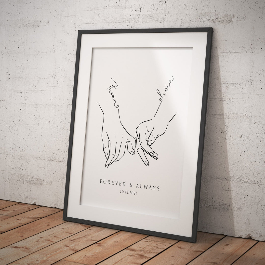 couples love hand art, gifts for her, gifts for him, wedding gifts anniversary gifts 