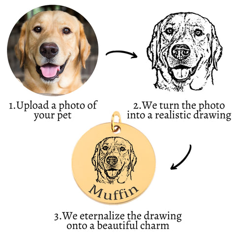 Personalised Dog Portrait Necklace
