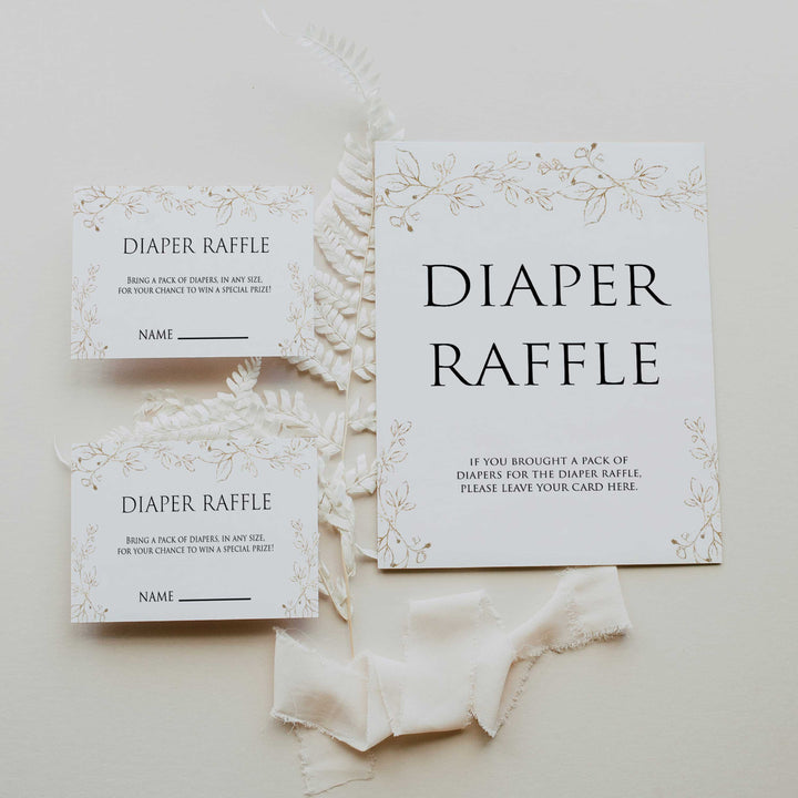 diaper raffle game, Printable baby shower games, gold leaf baby games, baby shower games, fun baby shower ideas, top baby shower ideas, gold leaf baby shower, baby shower games, fun gold leaf baby shower ideas
