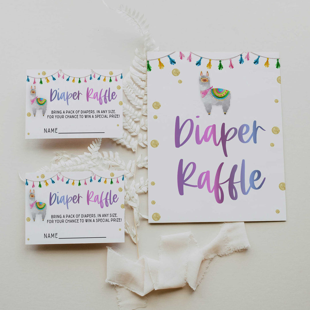 diaper raffle game, baby diaper raffle, Printable baby shower games, llama fiesta fun baby games, baby shower games, fun baby shower ideas, top baby shower ideas, Llama fiesta shower baby shower, fiesta baby shower ideas