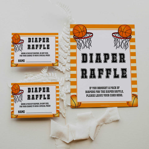 Basketball baby shower games, diaper raffle baby game, printable baby games, basket baby games, baby shower games, basketball baby shower idea, fun baby games, popular baby games