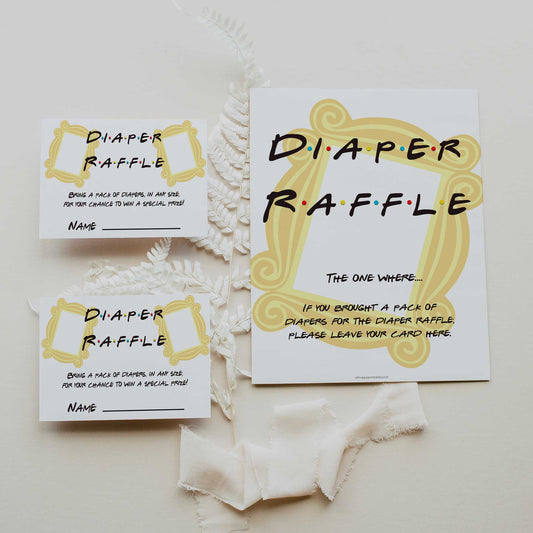 Diaper raffle game, Printable baby shower games, friends fun baby games, baby shower games, fun baby shower ideas, top baby shower ideas, friends baby shower, friends baby shower ideas