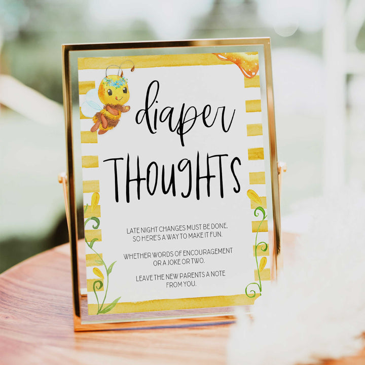 diaper thoughts baby game, Printable baby shower games, mommy bee fun baby games, baby shower games, fun baby shower ideas, top baby shower ideas, mommy to bee baby shower, friends baby shower ideas