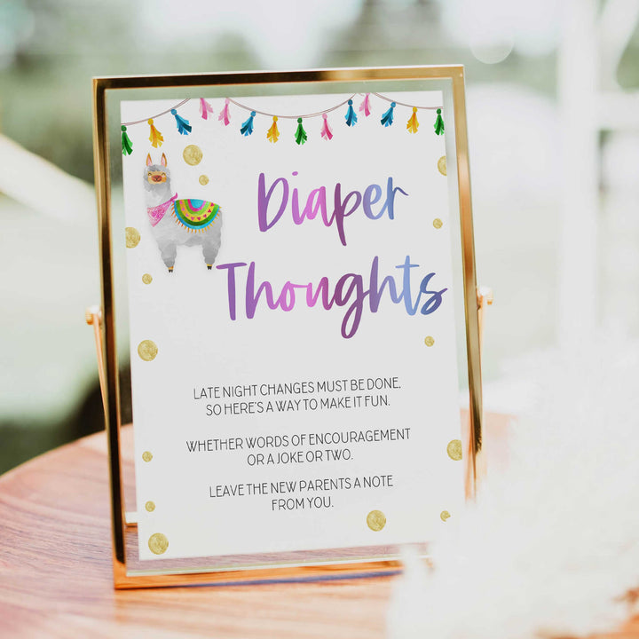 Diaper Thoughts - Llama Fiesta