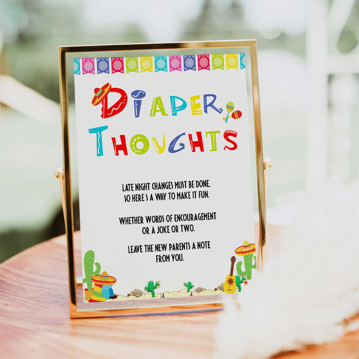 diaper thoughts game, Printable baby shower games, Mexican fiesta fun baby games, baby shower games, fun baby shower ideas, top baby shower ideas, fiesta shower baby shower, fiesta baby shower ideas
