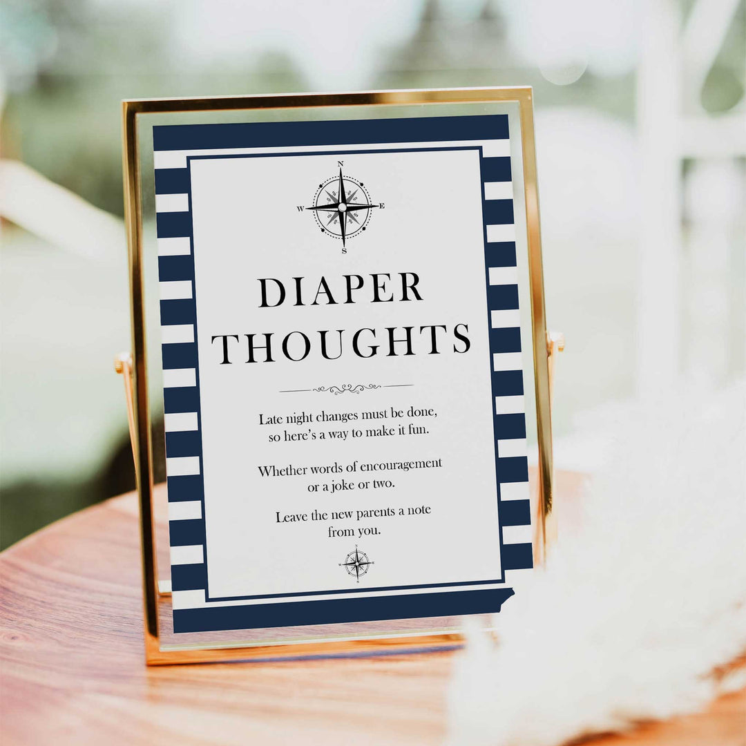 Nautical baby shower games, diaper thoughts baby shower games, printable baby shower games, baby shower games, fun baby games, ahoy its a boy, popular baby shower games, sailor baby games, boat baby games