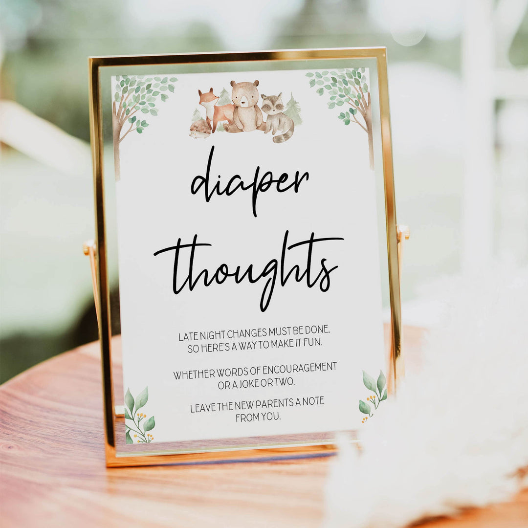 diaper thoughts baby shower games, Printable baby shower games, woodland animals baby games, baby shower games, fun baby shower ideas, top baby shower ideas, woodland baby shower, baby shower games, fun woodland animals baby shower ideas