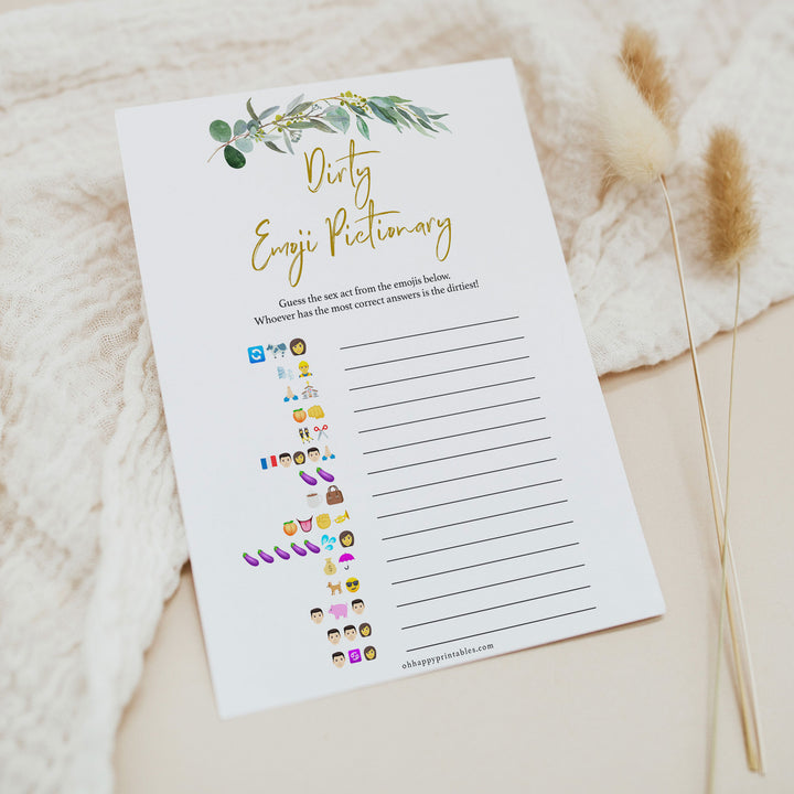 Dirty Emoji Pictionary - Eucalyptus Leaf