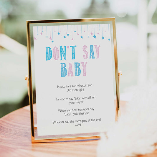 Gender reveal baby games, dont say baby baby game, gender reveal shower, fun baby games, gender reveal ideas, popular baby games, best baby games, printable baby games, gender reveal baby games