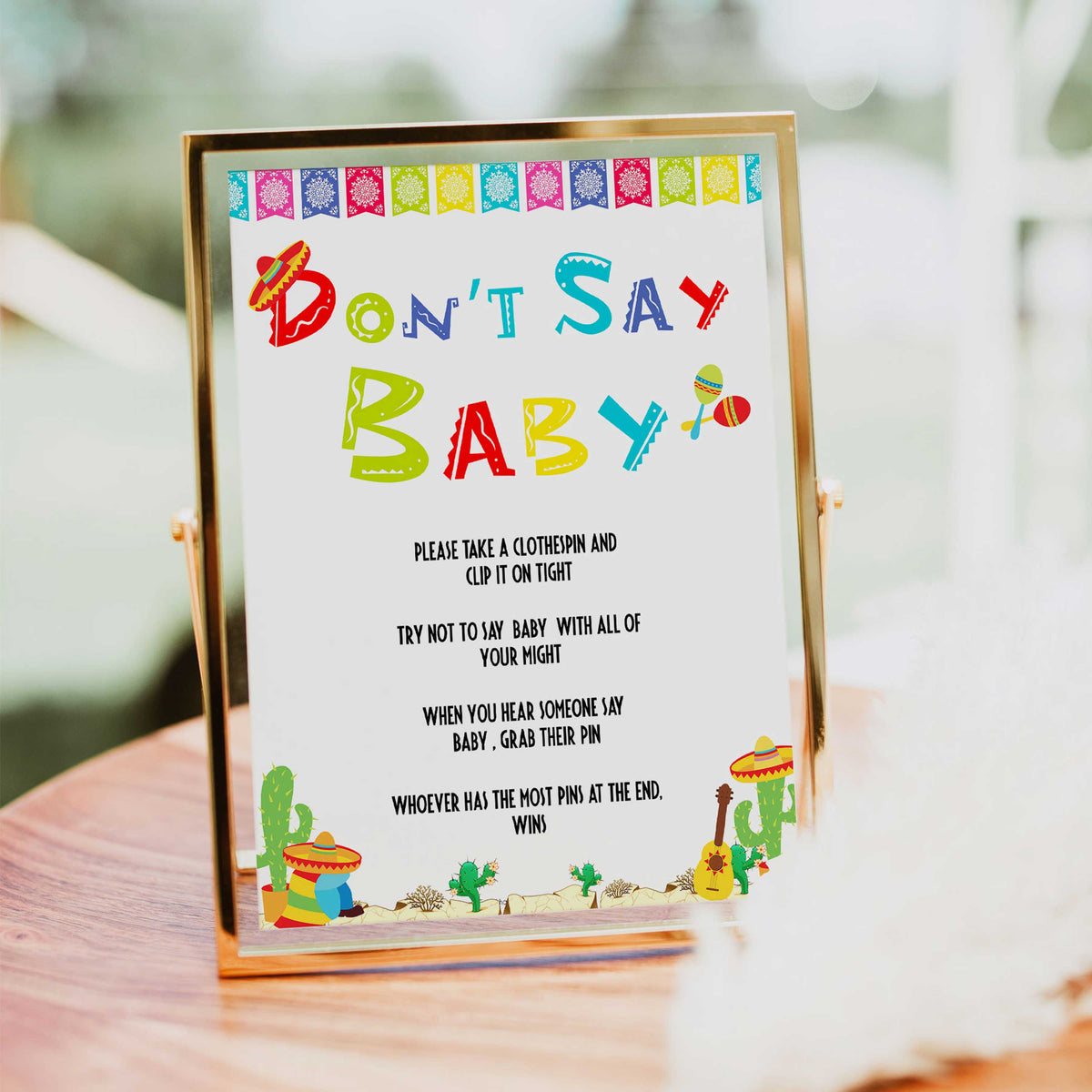 dont say baby game, Printable baby shower games, Mexican fiesta fun baby games, baby shower games, fun baby shower ideas, top baby shower ideas, fiesta shower baby shower, fiesta baby shower ideas