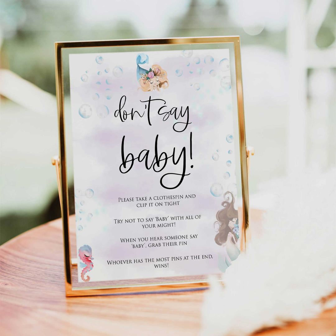 dont say baby game, Printable baby shower games, little mermaid baby games, baby shower games, fun baby shower ideas, top baby shower ideas, little mermaid baby shower, baby shower games, pink hearts baby shower ideas