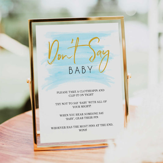 Blue swash, dont say baby baby games, baby shower games, printable baby games, fun baby games, boy baby shower games, baby games, fun baby shower ideas, baby shower ideas, boy baby games, blue baby shower