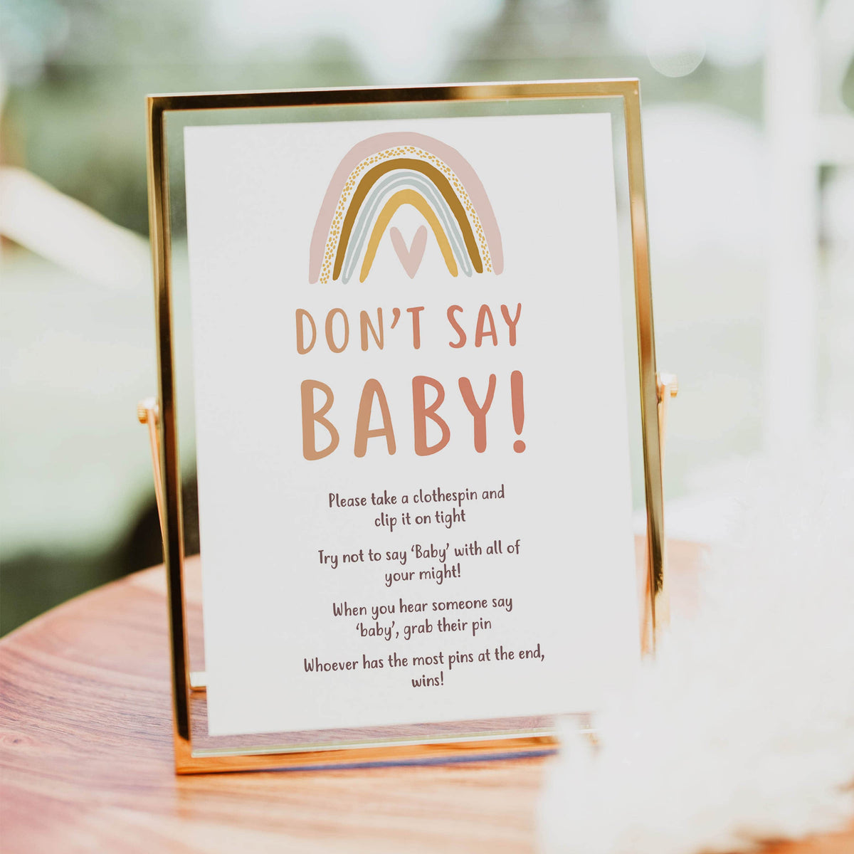 dont say baby game, Printable baby shower games, boho rainbow baby games, baby shower games, fun baby shower ideas, top baby shower ideas, boho rainbow baby shower, baby shower games, fun boho rainbow baby shower ideas
