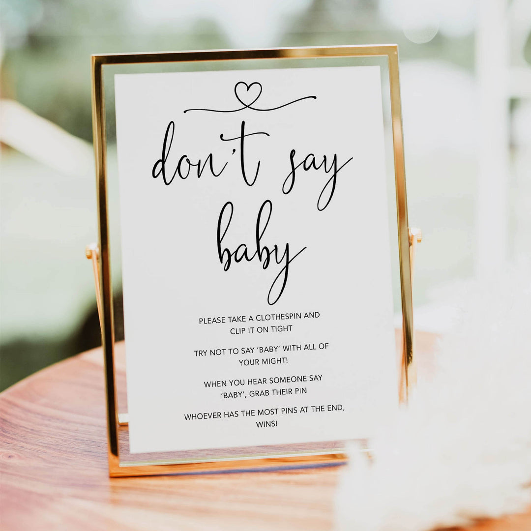 Minimalist baby shower games, dont say baby baby games, 10 baby game bundles, fun baby games, printable baby games, top baby games, popular baby games, labor or porn games, neutral baby games, gender reveal games