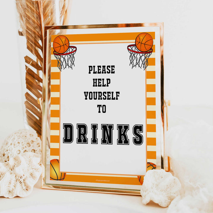 drinks baby table signs, drinks table signs, Basketball baby decor, printable baby table signs, printable baby decor, Basketball table signs, fun baby signs, Basketball fun baby table signs