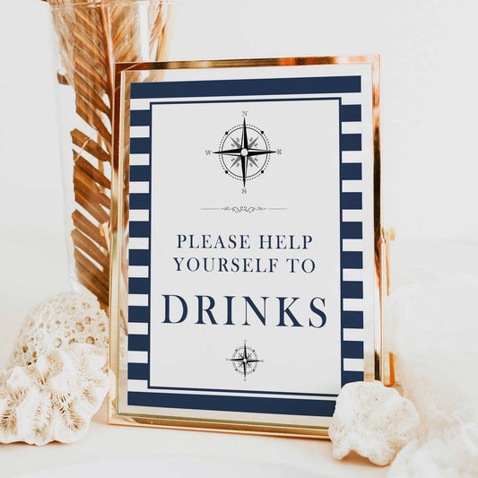 Drinks Sign - Nautical