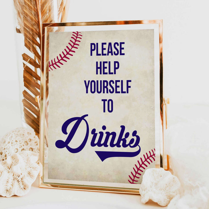 Drinks baby table sign, Baseball baby shower games, printable baby shower games, fun baby shower games, top baby shower ideas, little slugger baby games