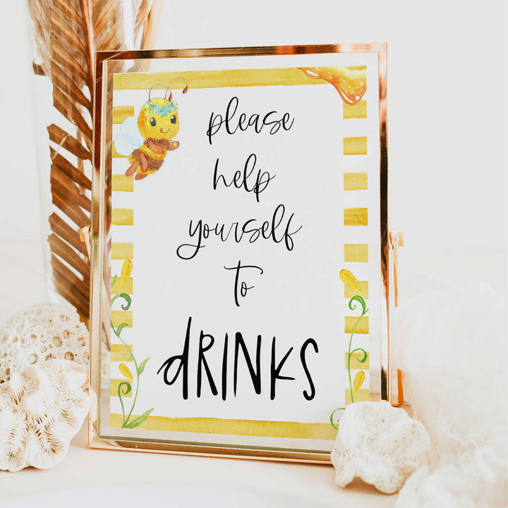 drinks baby table signs, drinks baby signs, Mommy to bee baby decor, printable baby table signs, printable baby decor, mommy bee table signs, fun baby signs, mummy bee fun baby table signs