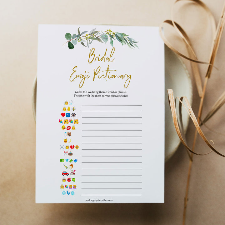 Bridal Emoji Pictionary -  Eucalyptus Leaf