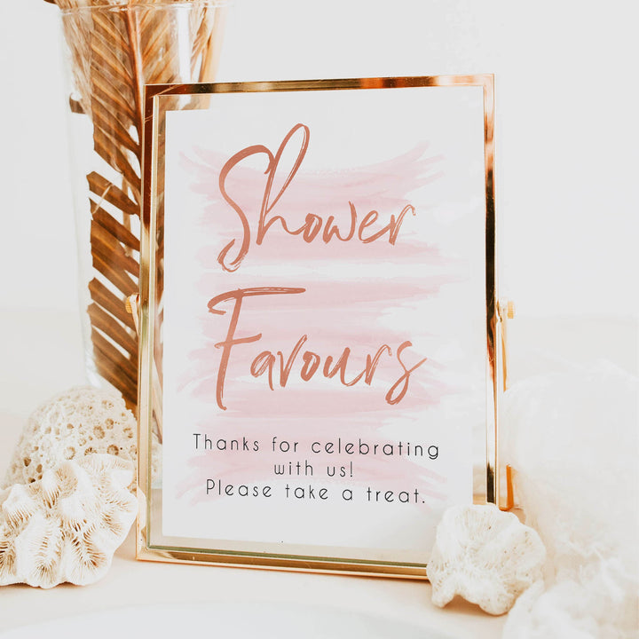 baby shower favors sign, pink baby favors, baby favours, printable baby signs, fun baby signs, pink baby decor, baby signs