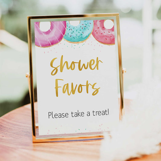 favors baby table sign, Donut baby decor, printable baby table signs, printable baby decor, baby sprinkles table signs, fun baby signs, baby donut fun baby table signs